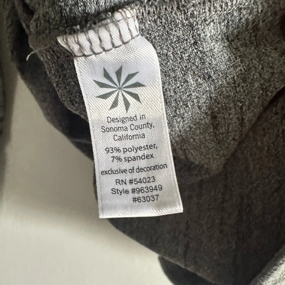 Athleta Gray Spacedye Heavenly Hail Activewear Half Zip Hoodie Sweater size M - Picture 6 of 9